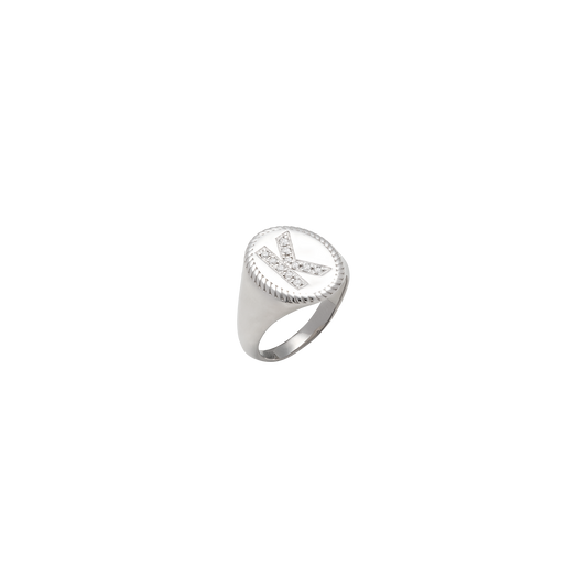 Signet Ring White Gold