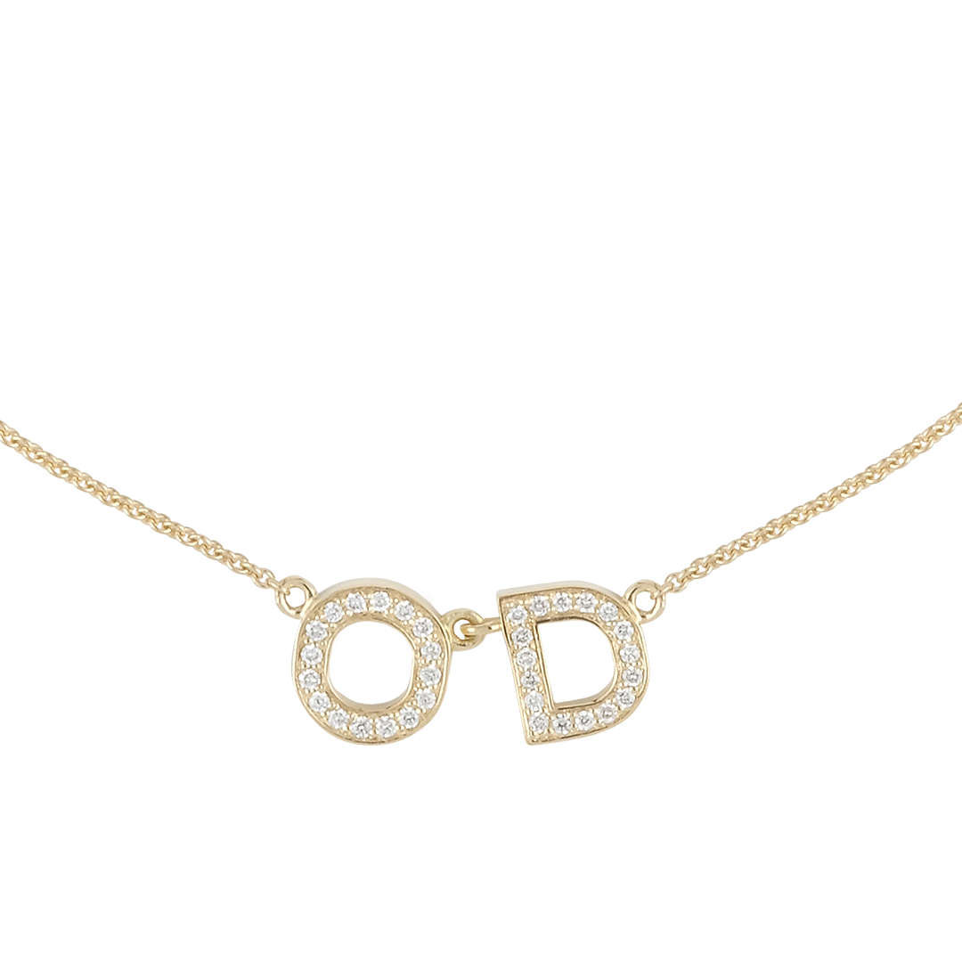 Diamond Initial Necklace