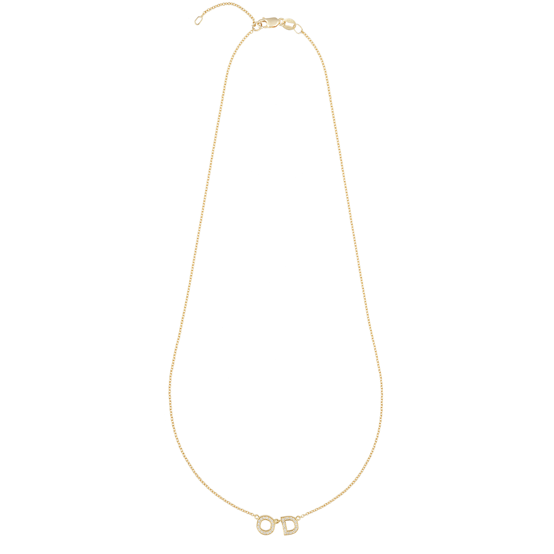 Diamond Initial Necklace